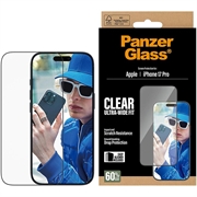 iPhone 17 Pro PanzerGlass Ultra-Wide Fit EasyAligner Skærmbeskyttelse Hærdet Glas - Sort kant
