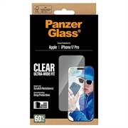 iPhone 17 Pro PanzerGlass Ultra-Wide Fit EasyAligner Skærmbeskyttelse Hærdet Glas - Sort kant