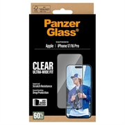 iPhone 17/16 Pro PanzerGlass Ultra-Wide Fit EasyAligner Skærmbeskyttelse Hærdet Glas - Sort kant