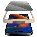 iPhone 14 Pro Max PanzerGlass Ultra-Wide Fit Privacy EasyAligner Hærdet Glas - Sort Kant