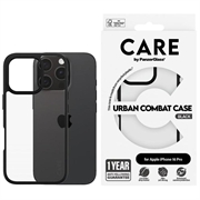 iPhone 16 Pro PanzerGlass Care Urban Combat Cover - Sort / Gennemsigtig