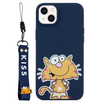 Kiss Series iPhone 14 Plus TPU Cover med Rem - Kat