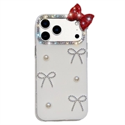 iPhone 18 Pro/17 Pro Perlebue-dekoration hybrid cover - perlehvid