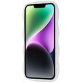 Stylish Wavy Edge iPhone 14 TPU Cover - 3 Hjerter