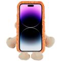 3D Plush Doll iPhone 14 Pro TPU Cover - Orange / Bjørn