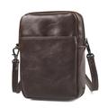 Telefon-taljevæske – Aftagelig skulderrem/kompakt crossbody-taske – Kaffe