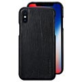 Pierre Cardin Læder Dækket iPhone X Cover