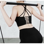 Fitness Bar med Resistance Bands - 91cm - Sort