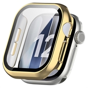 Apple Watch Series 12 Plastikcover med Skærmbeskyttelse Hærdet Glas - 47mm - Guld