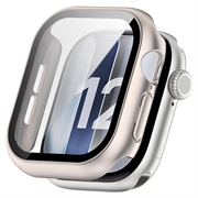 Apple Watch Series 12 Plastikcover med Skærmbeskyttelse Hærdet Glas - 47mm - Rødguld