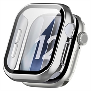 Apple Watch Series 12 Plastikcover med Skærmbeskyttelse Hærdet Glas - 47mm - Sølv
