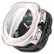 Samsung Galaxy Watch Ultra2 Plastikcover med Skærmbeskyttelse Hærdet Glas - 47mm - Mat stjernelys