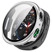 Samsung Galaxy Watch9 Plastikcover med Skærmbeskyttelse Hærdet Glas - 44mm - Mat sølv