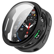 Samsung Galaxy Watch9 Plastikcover med Skærmbeskyttelse Hærdet Glas - 44mm - Sort