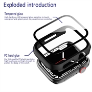 Apple Watch Series 1/2/3 Hard Case med Skærmbeskyttelse / Beskyttelsesglas - 38mm