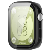 Huawei Watch Fit 3 Plastikcover med Skærmbeskyttelse Hærdet Glas - Sort