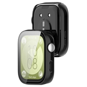 Huawei Watch Fit 3 Plastikcover med Skærmbeskyttelse Hærdet Glas - Sort