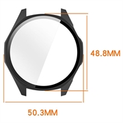 Huawei Watch GT 6 Plastikcover med Skærmbeskyttelse Hærdet Glas - 46mm - Sort