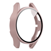 Samsung Galaxy Watch FE Plastikcover med Skærmbeskyttelse Hærdet Glas - 40mm - Rødguld
