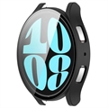 Samsung Galaxy Watch6 Plastikcover med Skærmbeskyttelse Hærdet Glas - 40mm - Sort