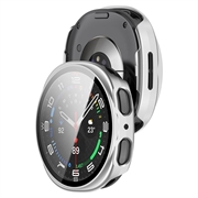 Samsung Galaxy Watch9 Plastikcover med Skærmbeskyttelse Hærdet Glas - 40mm - Mat sølv