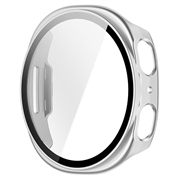 Samsung Galaxy Watch9 Plastikcover med Skærmbeskyttelse Hærdet Glas - 40mm - Mat sølv