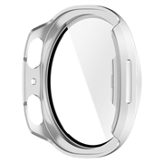 Samsung Galaxy Watch9 Plastikcover med Skærmbeskyttelse Hærdet Glas - 40mm - Mat sølv