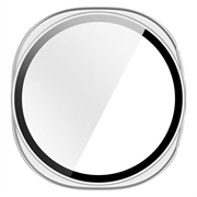 Samsung Galaxy Watch9 Plastikcover med Skærmbeskyttelse Hærdet Glas - 40mm - Mat sølv