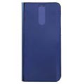 Luksus Mirror View Huawei Mate 10 Lite Flip Cover - Blå