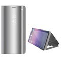 Luksus Series Mirror View Samsung Galaxy Note9 Flip Cover - Sølv
