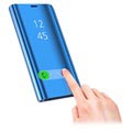 Samsung Galaxy S9 Luksus Mirror View Flip Cover - Blå