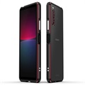 Polar Lights Style Sony Xperia 10 IV Metal Bumper - Sort / Rød
