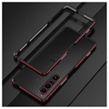 Polar Lights Style Sony Xperia 1 IV Metal Bumper - Sort / Rød