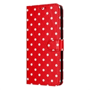 iPhone 17 Pro Pung Etui med Prikket Mønster - Rød