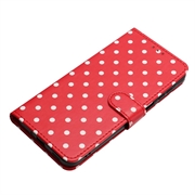 iPhone 17 Pro Pung Etui med Prikket Mønster - Rød