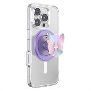 PopSockets Rund MagSafe PopGrip udvidelig stativ og greb - Emalje sommerfugleprisme