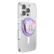 PopSockets Rund MagSafe PopGrip udvidelig stativ og greb - Emalje sommerfugleprisme
