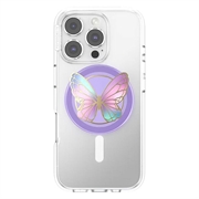PopSockets Rund MagSafe PopGrip udvidelig stativ og greb - Emalje sommerfugleprisme