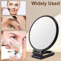 Bærbart makeupspejl med 10x forstørrelse