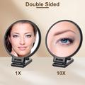 Bærbart makeupspejl med 10x forstørrelse