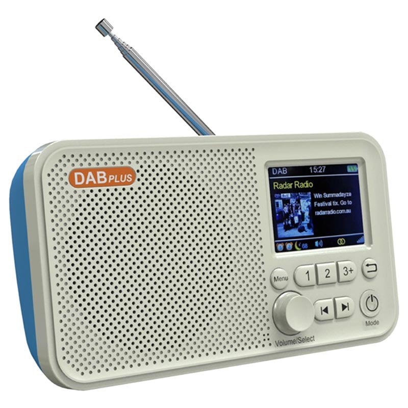 Medicinsk studieafgift Hukommelse Transportabel DAB Radio & Bluetooth-højtaler C10 - Hvid / Blå