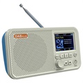 Transportabel DAB Radio & Bluetooth-højtaler C10 - Hvid / Blå