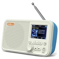 Transportabel DAB Radio & Bluetooth-højtaler C10 - Hvid / Blå