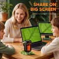 Bærbart digitalt mikroskop til børn til udforskning af naturen - sort / orange