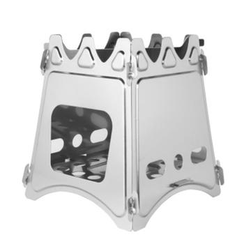 Bærbart brændekomfur i rustfrit stål WS009M - størrelse S