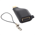 Portable USB Type-C / VGA Adapter med Strap - Sort