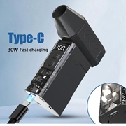 Kraftfuld 2-i-1 jet-turboblæser og støvsuger - 13.000 omdrejninger i minuttet - sort