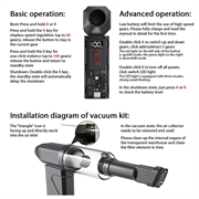 Kraftfuld 2-i-1 jet-turboblæser og støvsuger - 13.000 omdrejninger i minuttet - sort
