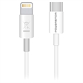 Powerstar USB-C / Lightning Kabel - 1m - Hvid