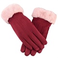 Premium Elegant Vinter Touch Handsker - Rød